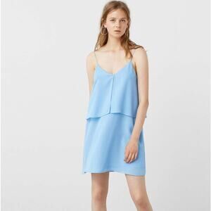 MNG Casual by Mango Tiered Spaghetti Strap Dress 4 NWT